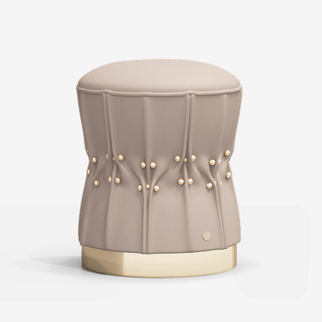 Мягкий табурет для макияжа MIVICA из кожи и бука TB38679-32