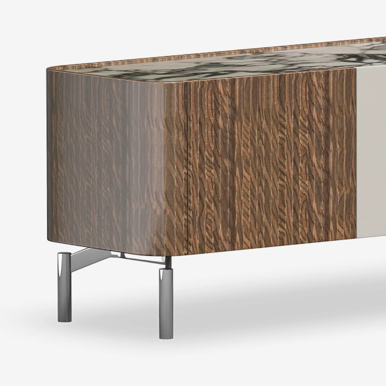 Роскошная тумба под телевизор MIVICA из бука и мрамора TB38682-32