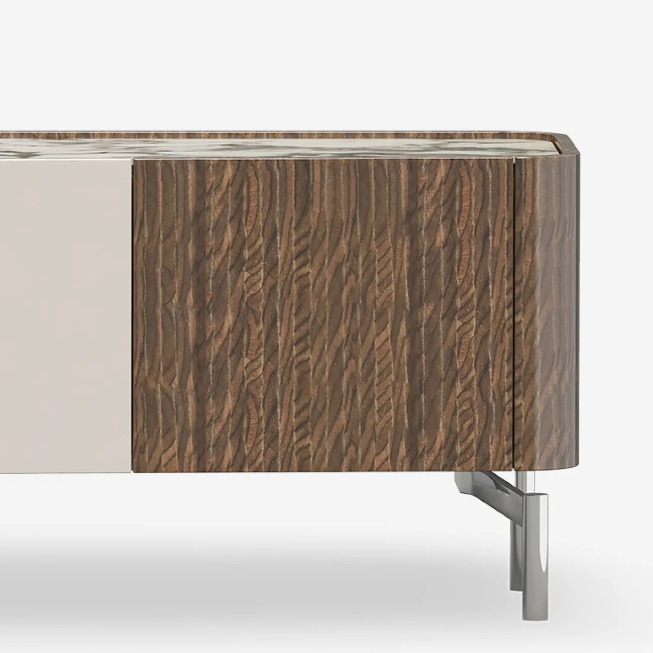 Роскошная тумба под телевизор MIVICA из бука и мрамора TB38682-32