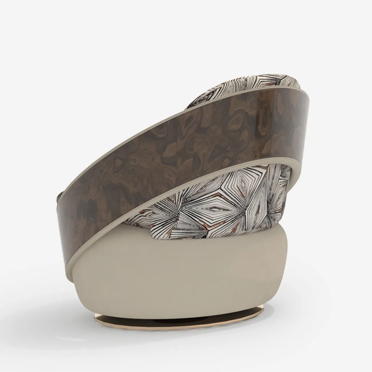 Элегантное кресло MIVICA из натуральной кожи и бука KR38684-32