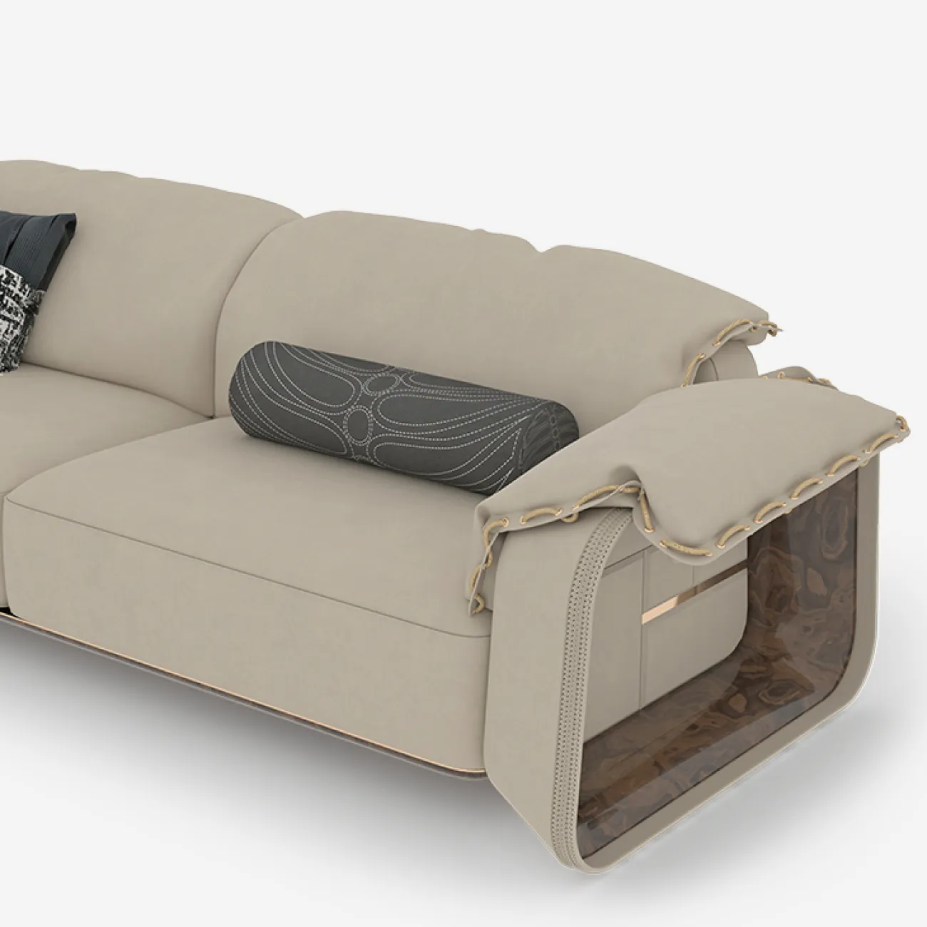 Роскошный диван MIVICA из натуральной воловьей кожи DV38685-32