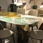 Эргономичный обеденный стул MIVICA из дерева и кожи ST38690-32