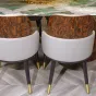 Эргономичный обеденный стул MIVICA из дерева и кожи ST38690-32