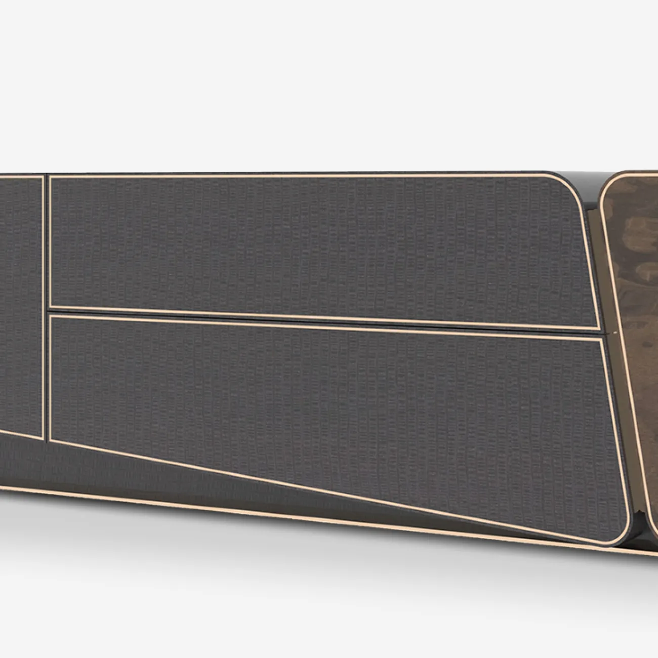 Стильная тумба под телевизор MIVICA из дерева и разнофактурного шпона TB38704-32