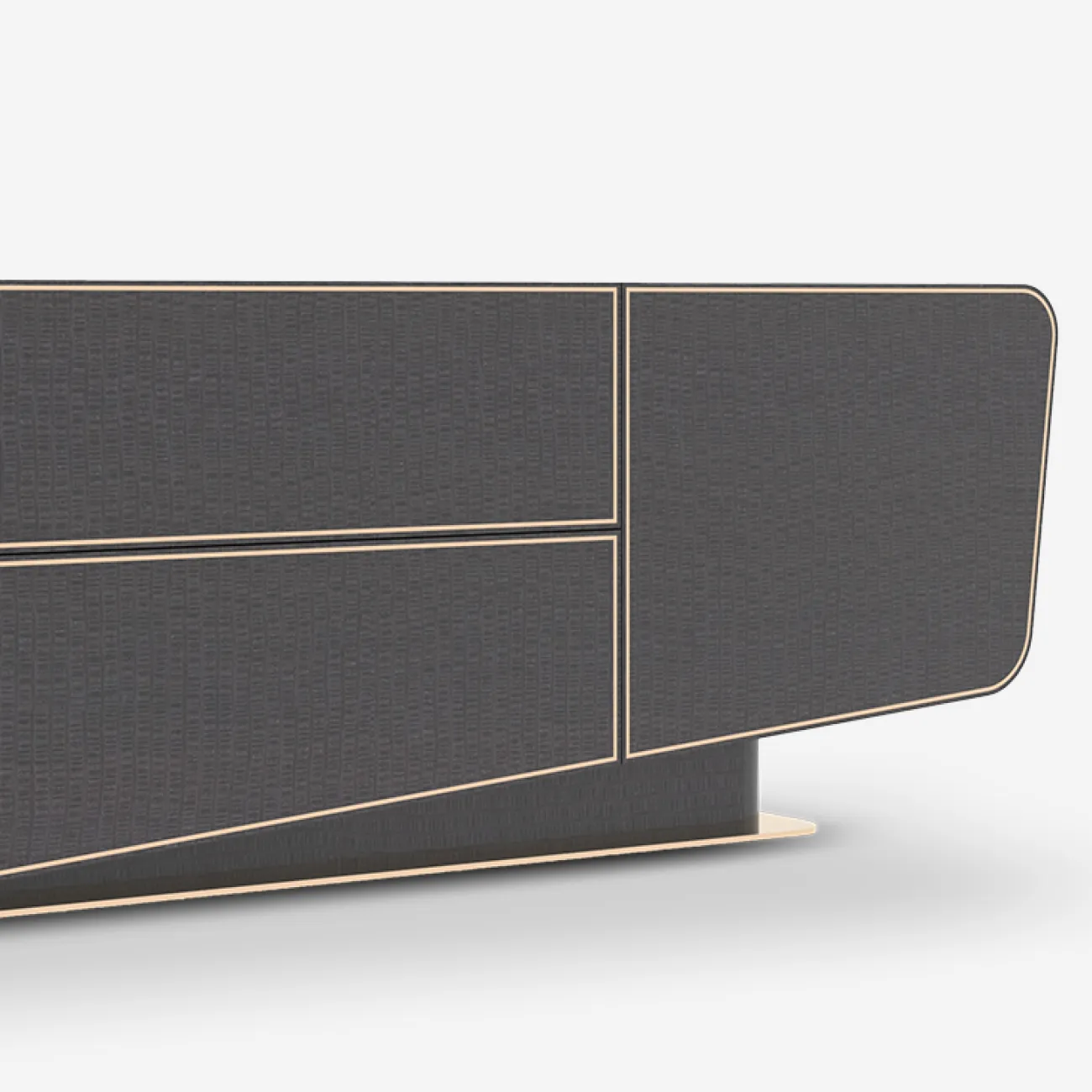 Стильная тумба под телевизор MIVICA из дерева и разнофактурного шпона TB38704-32