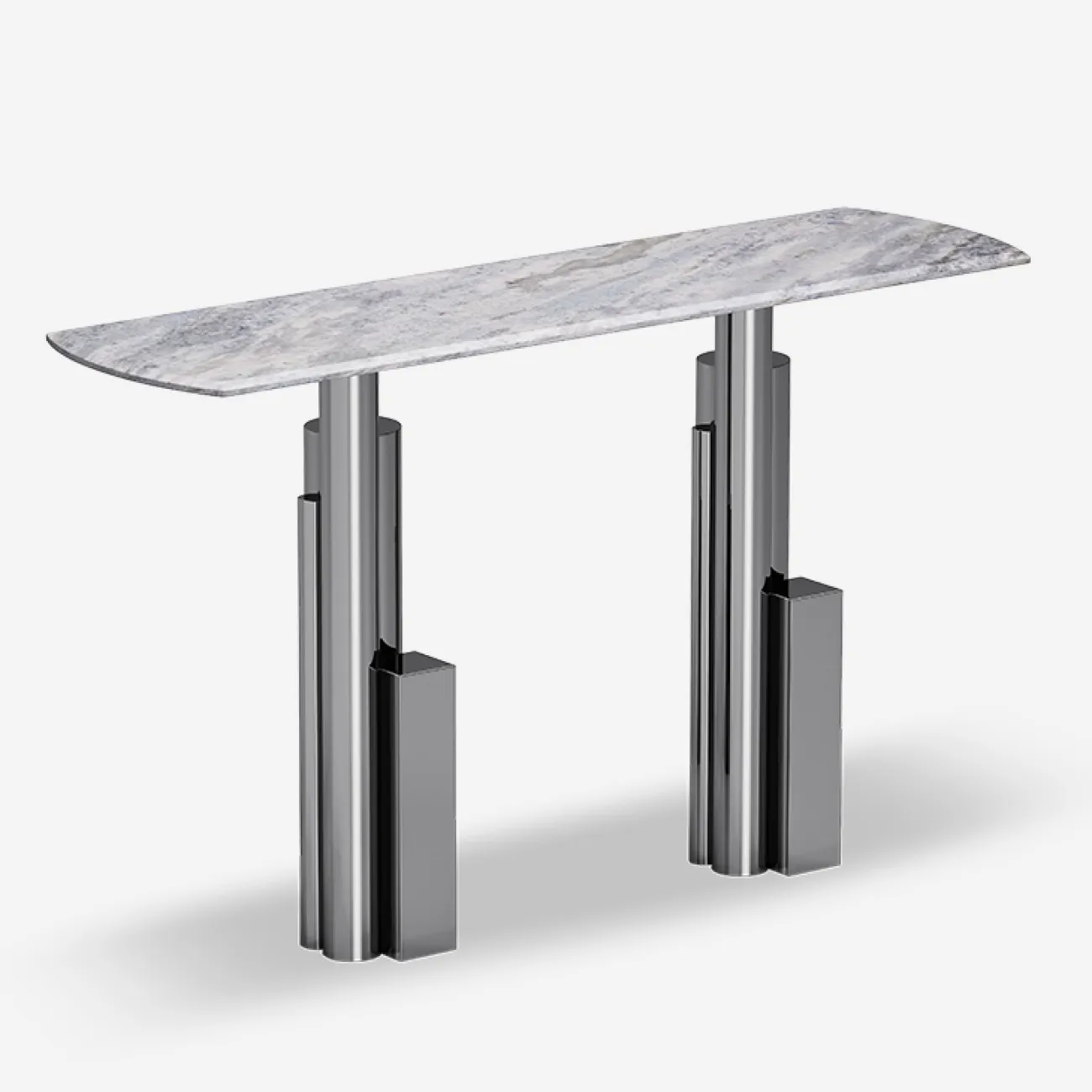 Стильный пристенный столик MIVICA со столешницей из мрамора ST38705-32 Стильный пристенный столик MIVICA со столешницей из мрамора ST38705-32