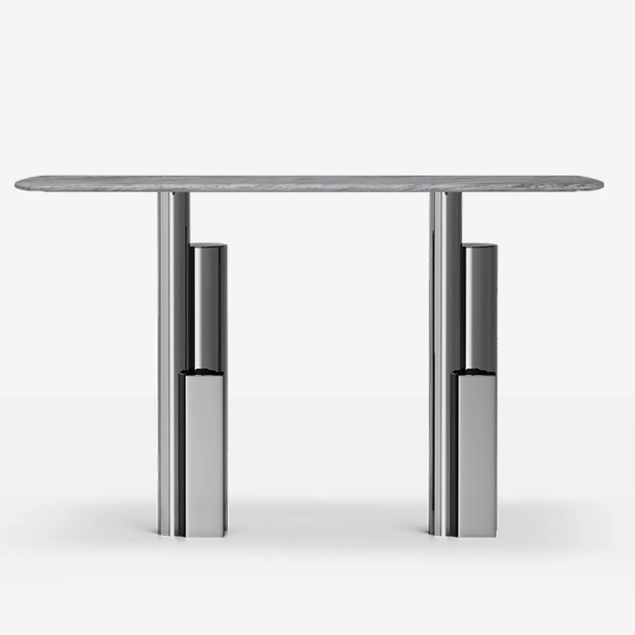 Стильный пристенный столик MIVICA со столешницей из мрамора ST38705-32 Стильный пристенный столик MIVICA со столешницей из мрамора ST38705-32