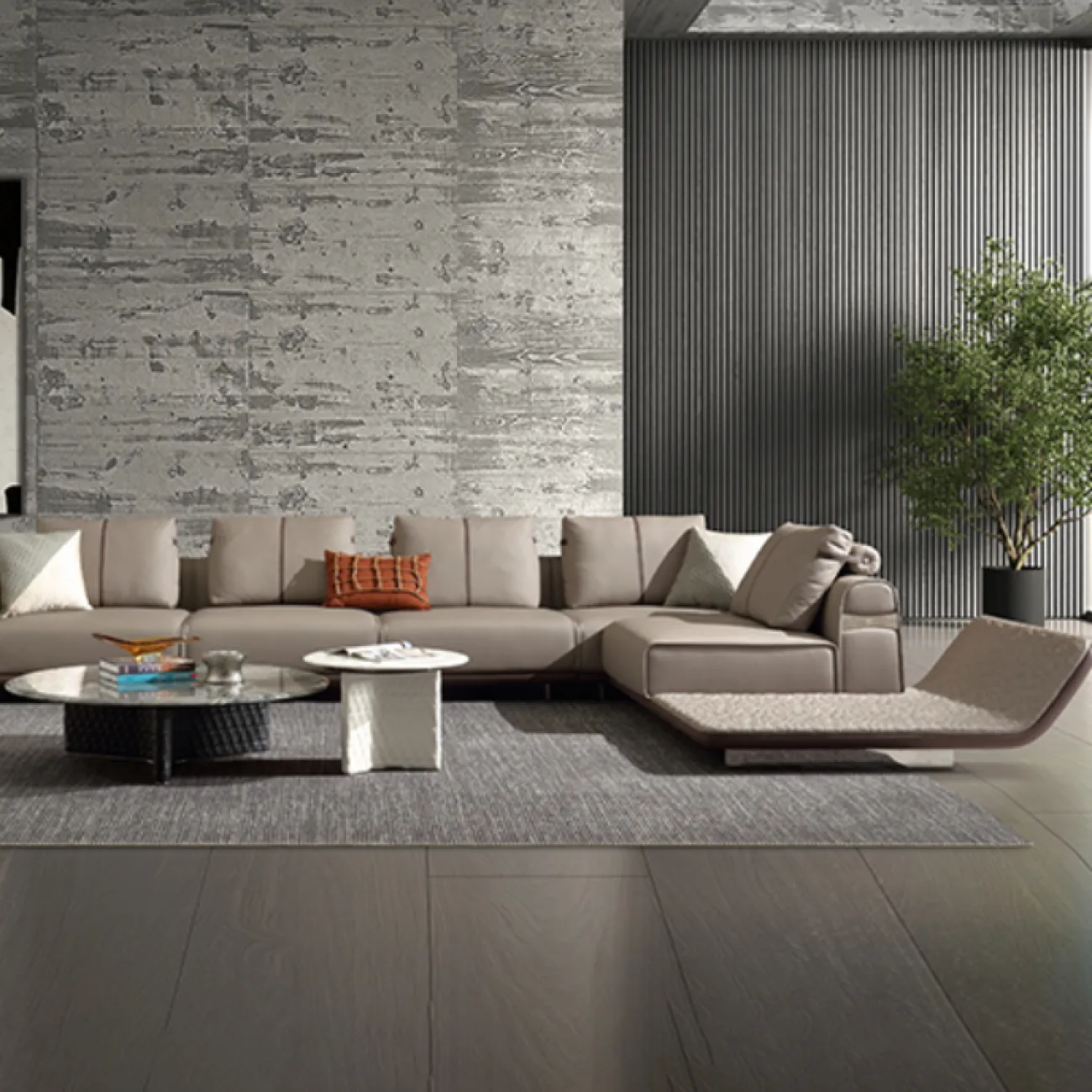 Просторный угловой диван MIVICA из бука и воловьей кожи DV38708-32 Просторный угловой диван MIVICA из бука и воловьей кожи DV38708-32