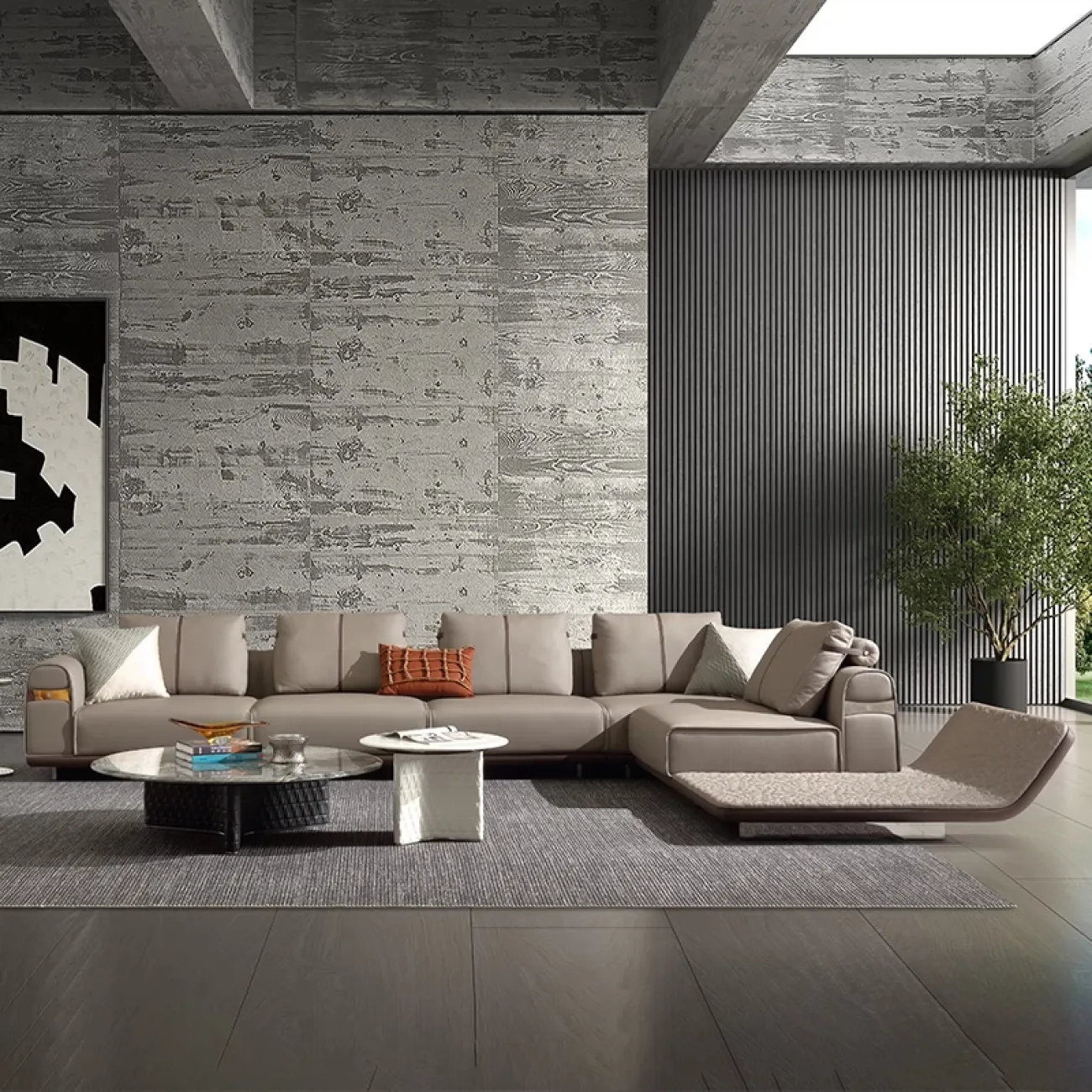 Элегантный журнальный столик MIVICA с мраморной столешницей JS38709-32