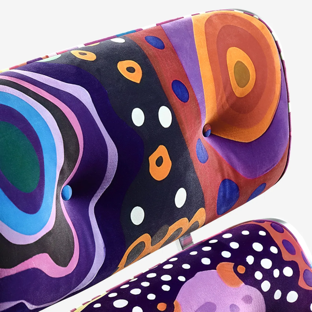 Яркое кресло "Граффити" MIVICA с подставкой под ноги KR38738-32