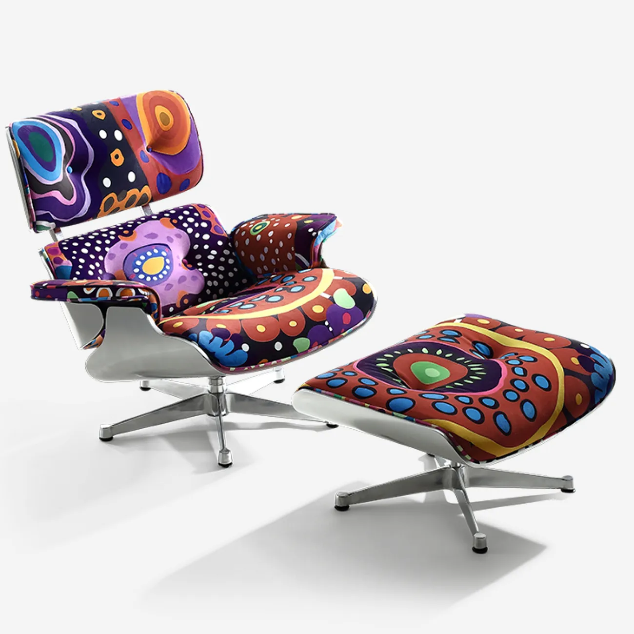 Яркое кресло "Граффити" MIVICA с подставкой под ноги KR38738-32