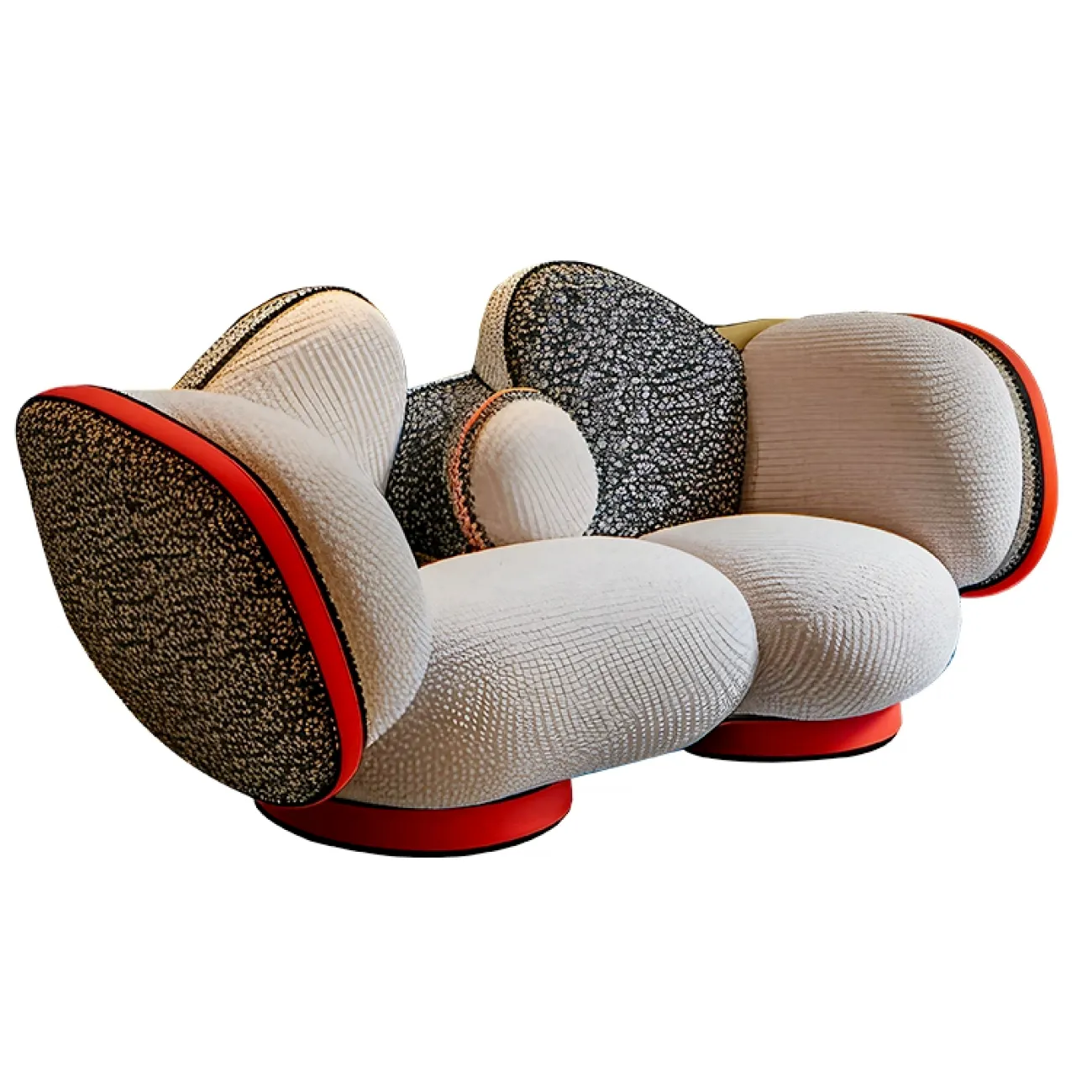 Дизайнерский диван MIVICA из сосны с эксклюзивным принтом DV38742-32