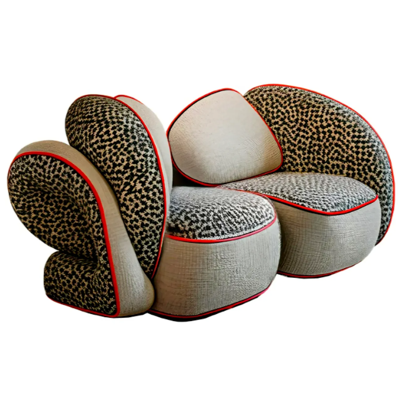 Дизайнерский диван MIVICA из сосны с эксклюзивным принтом DV38742-32