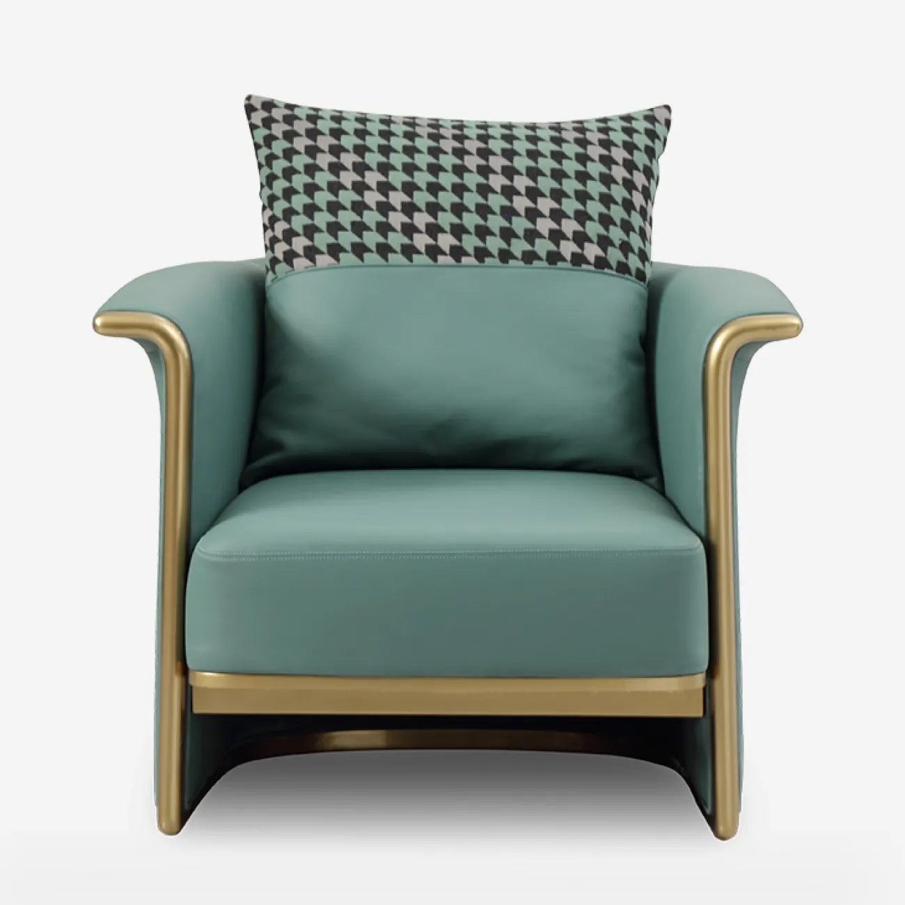 Элегантное кресло MIVICA из натуральной кожи и дерева KR38746-32