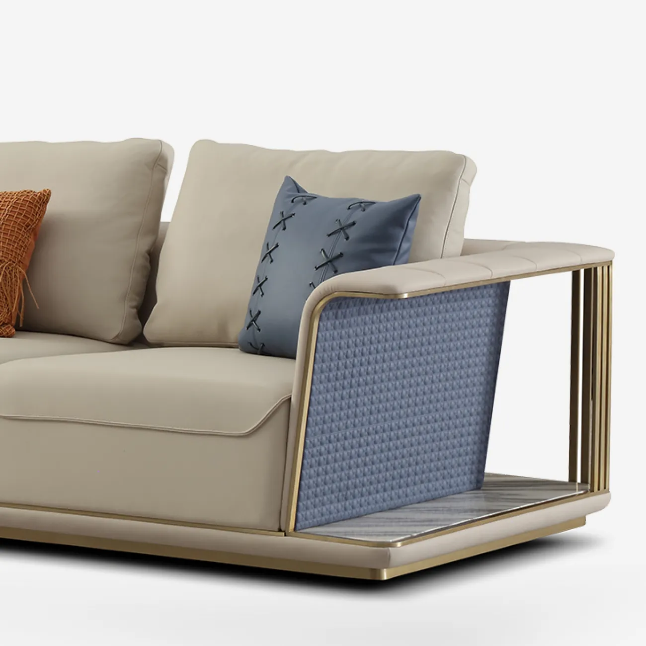 Комфортабельный диван MIVICA из натуральной кожи DV38753-32 Комфортабельный диван MIVICA из натуральной кожи DV38753-32