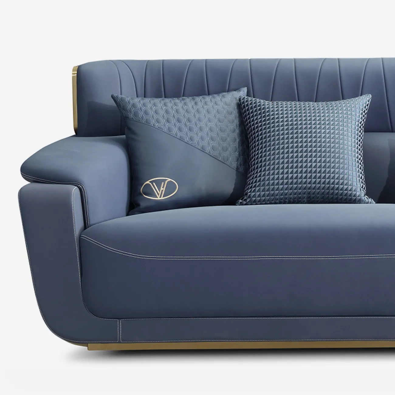 Респектабельный диван MIVICA из натуральной матовой кожи DV38759-32