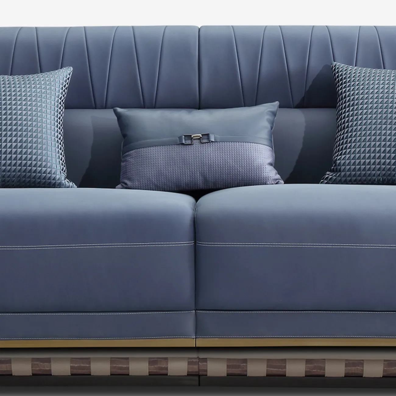 Респектабельный диван MIVICA из натуральной матовой кожи DV38759-32