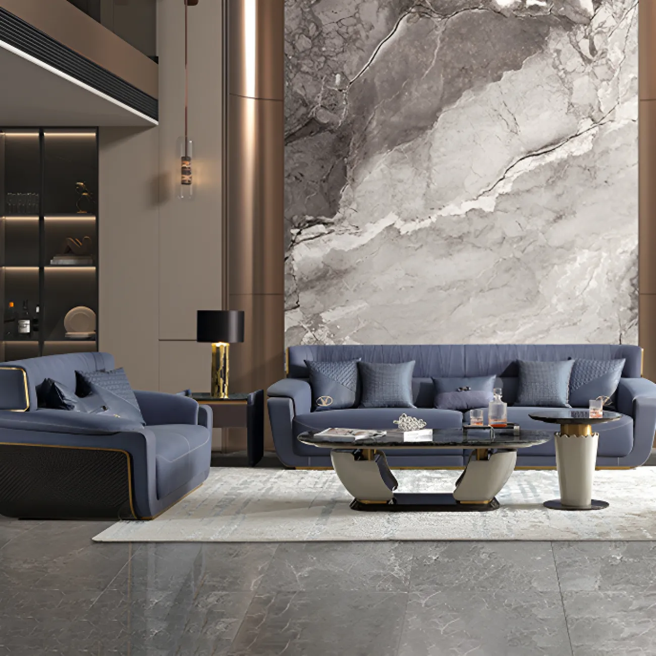 Респектабельный диван MIVICA из натуральной матовой кожи DV38759-32