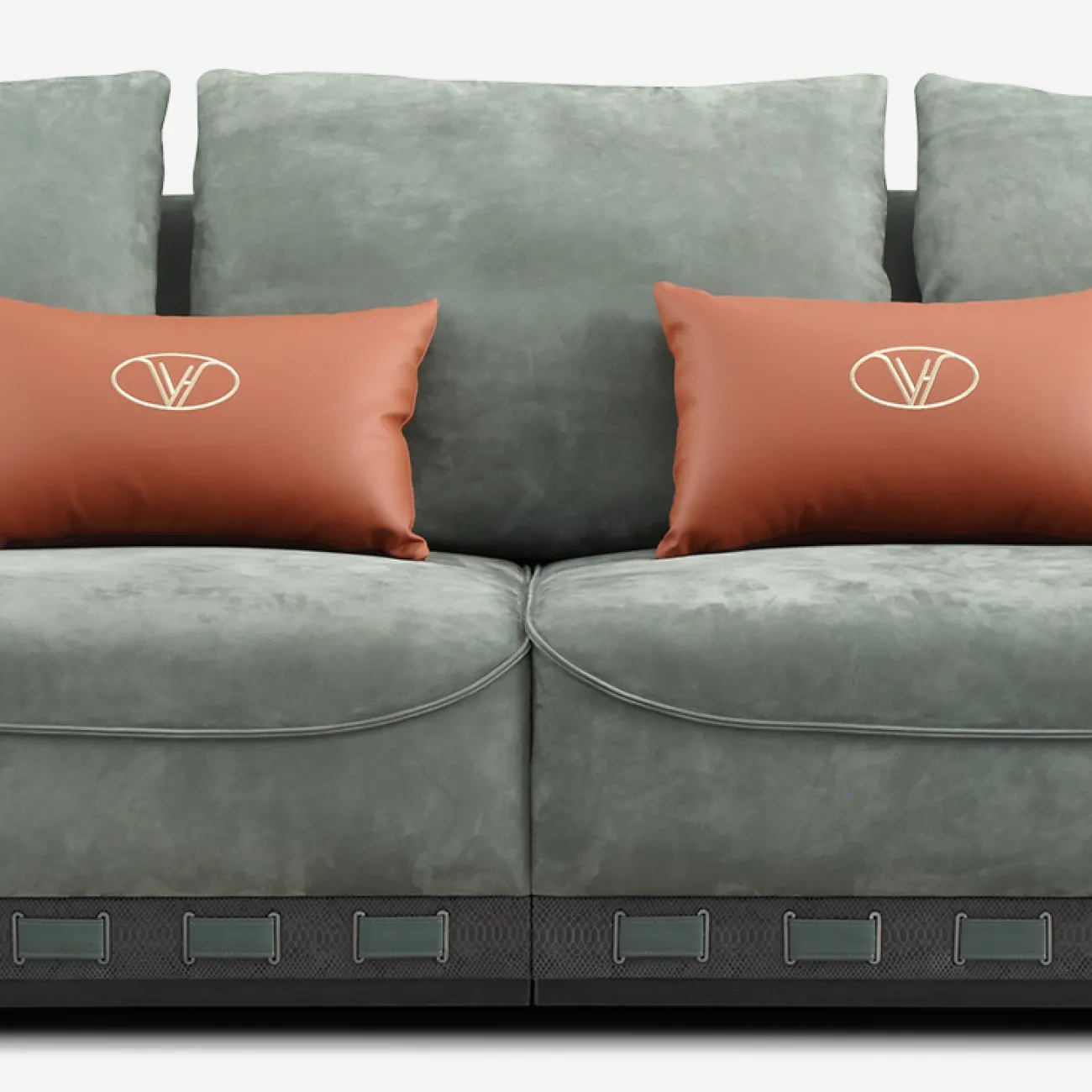 Респектабельный диван MIVICA из натуральной матовой кожи DV38764-32