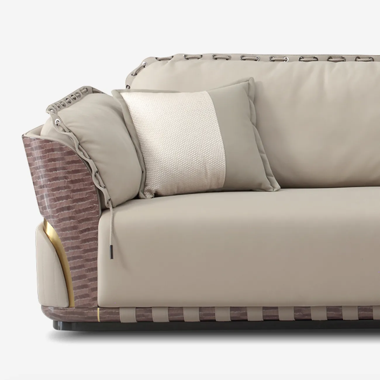 Роскошный диван MIVICA из натуральной матовой кожи DV38768-32