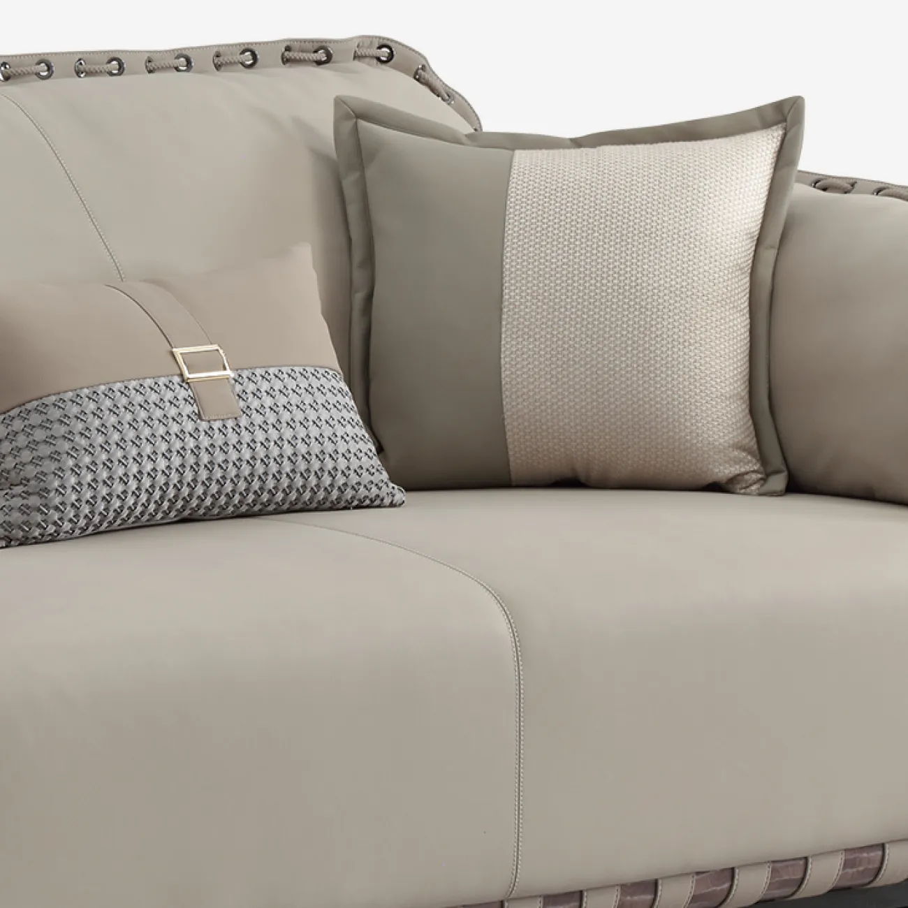 Роскошный диван MIVICA из натуральной матовой кожи DV38768-32