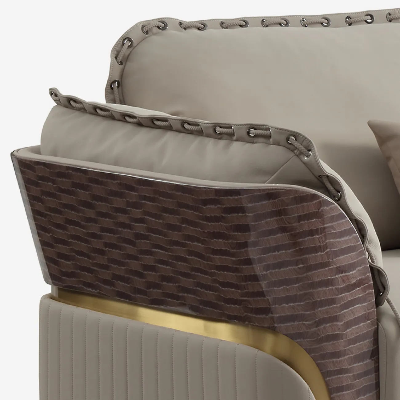 Роскошный диван MIVICA из натуральной матовой кожи DV38768-32