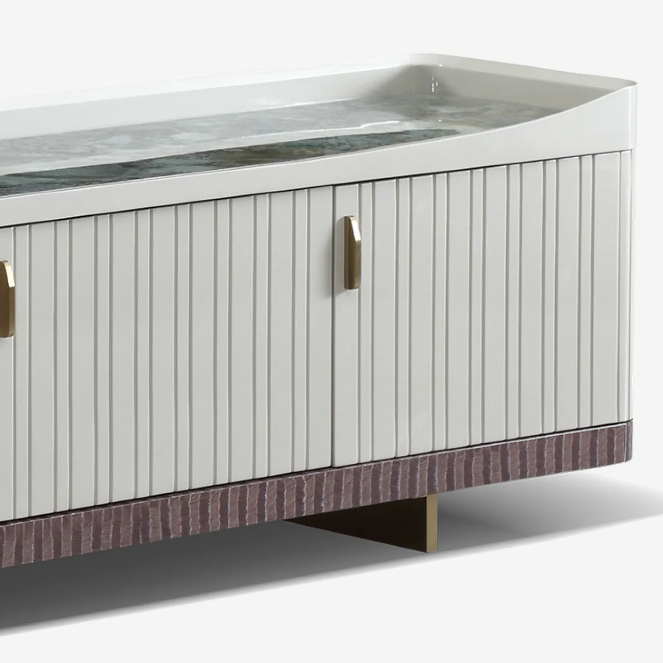 Роскошная тумба под телевизор MIVICA со столешницей из мрамора TB38774-32