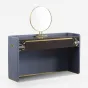 Элегантный туалетный столик с зеркалом MIVICA обитый кожей TS38775-32