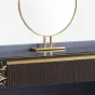 Элегантный туалетный столик с зеркалом MIVICA обитый кожей TS38775-32