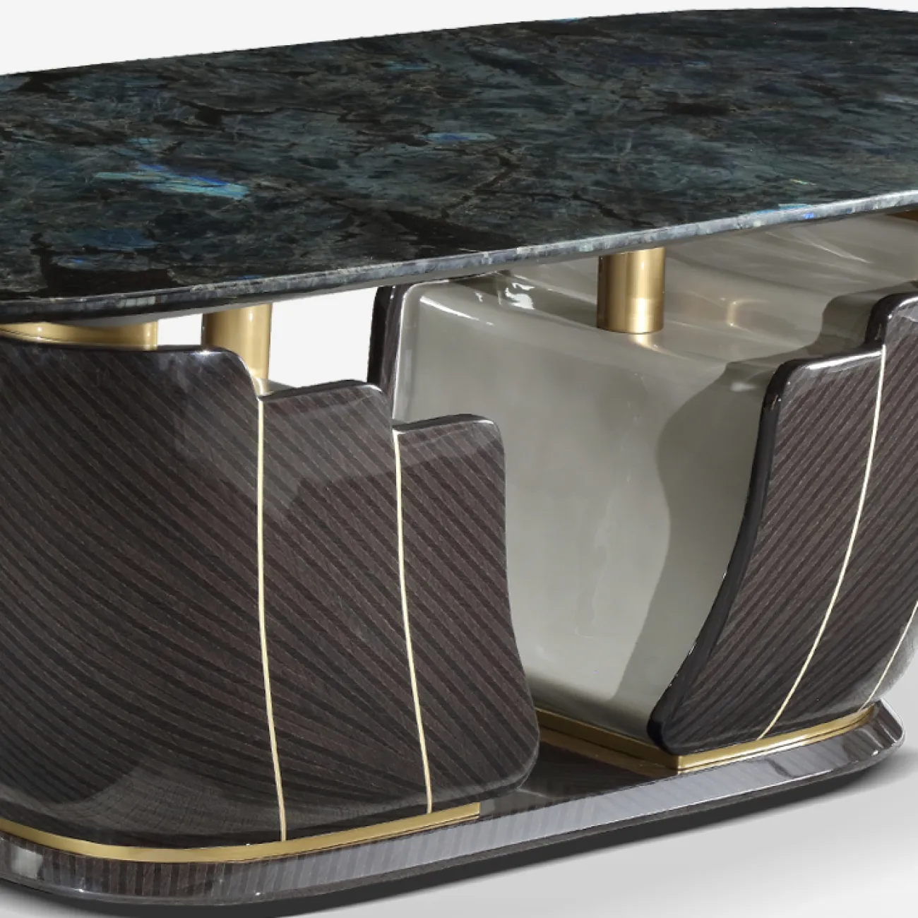 Роскошный обеденный стол MIVICA с мраморной столешницей OS38777-32