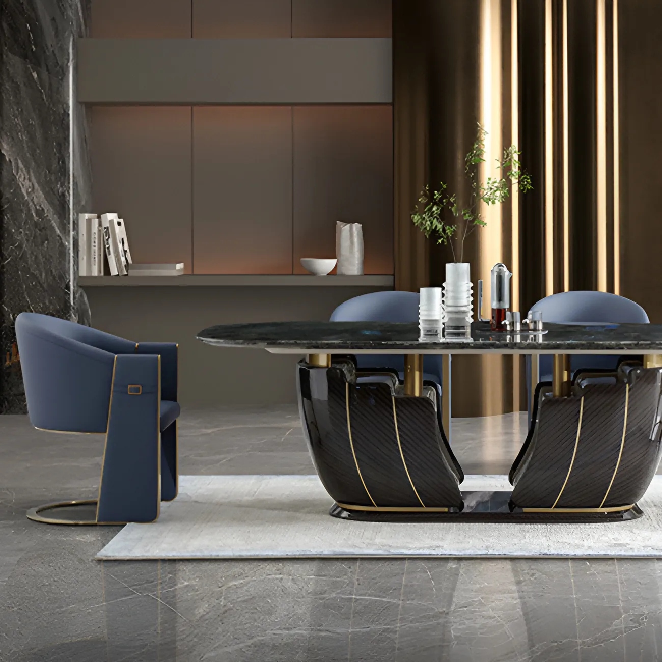 Эргономичный обеденный стул MIVICA из дерева и кожи ST38778-32