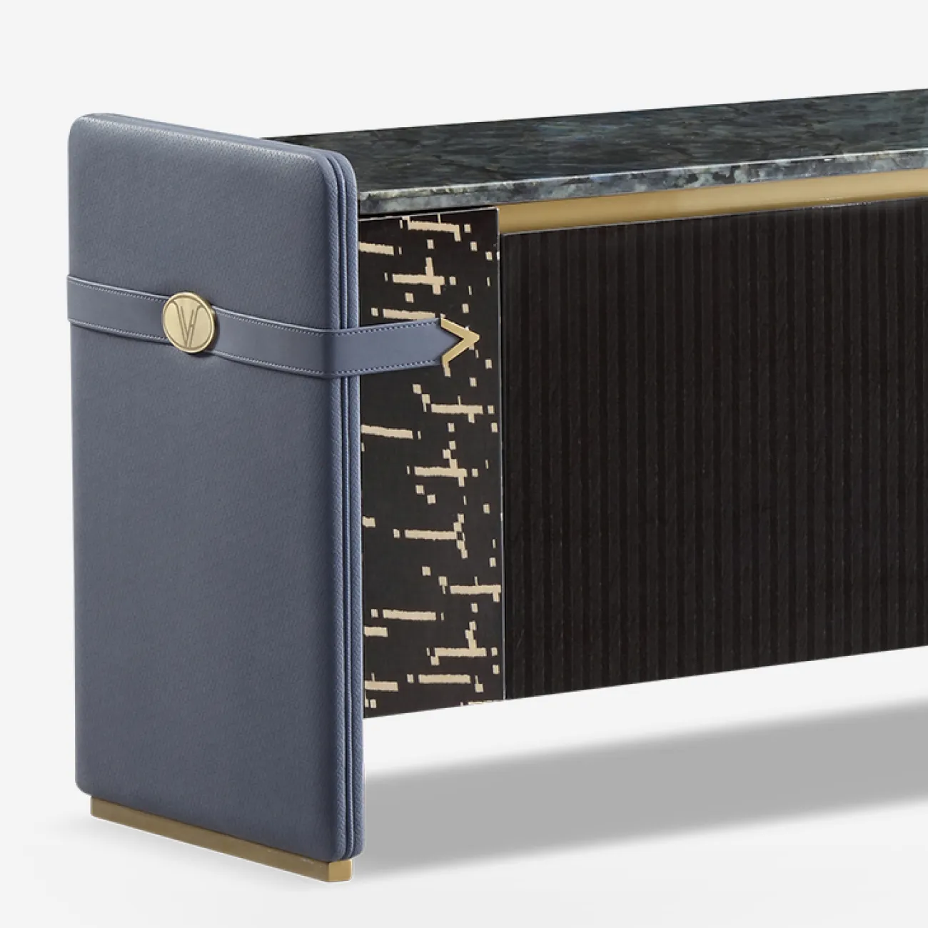 Красивая тумба под телевизор MIVICA с мраморной столешницей TB38800-32