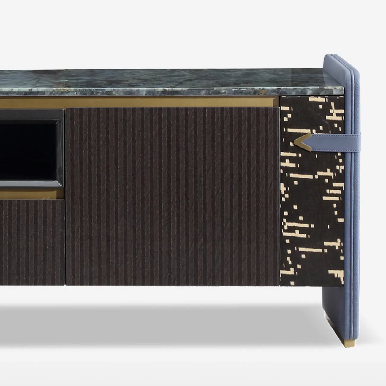 Красивая тумба под телевизор MIVICA с мраморной столешницей TB38800-32