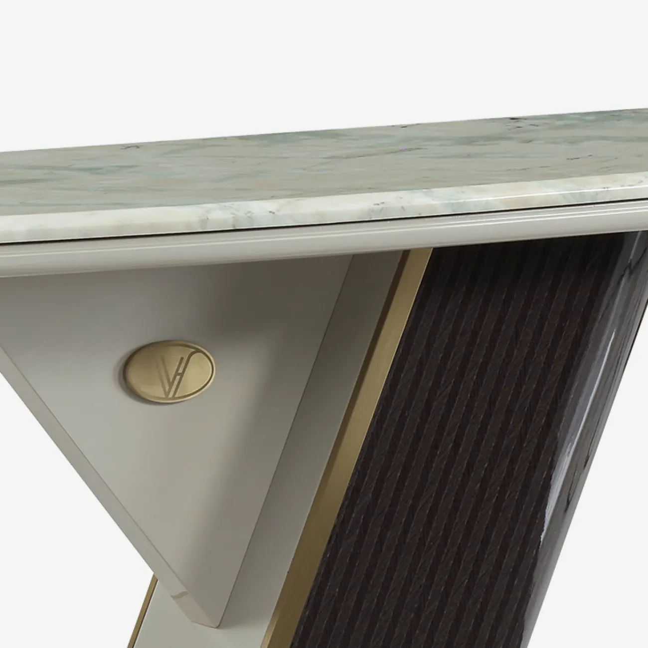 Элегантный пристенный столик MIVICA со столешницей из мрамора PS38801-32 Элегантный пристенный столик MIVICA со столешницей из мрамора PS38801-32