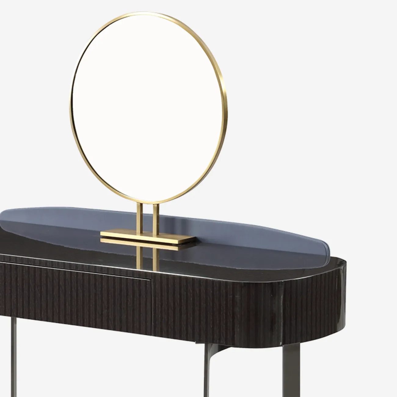 Элегантный туалетный столик с зеркалом MIVICA из дерева и шпона TS38802-32