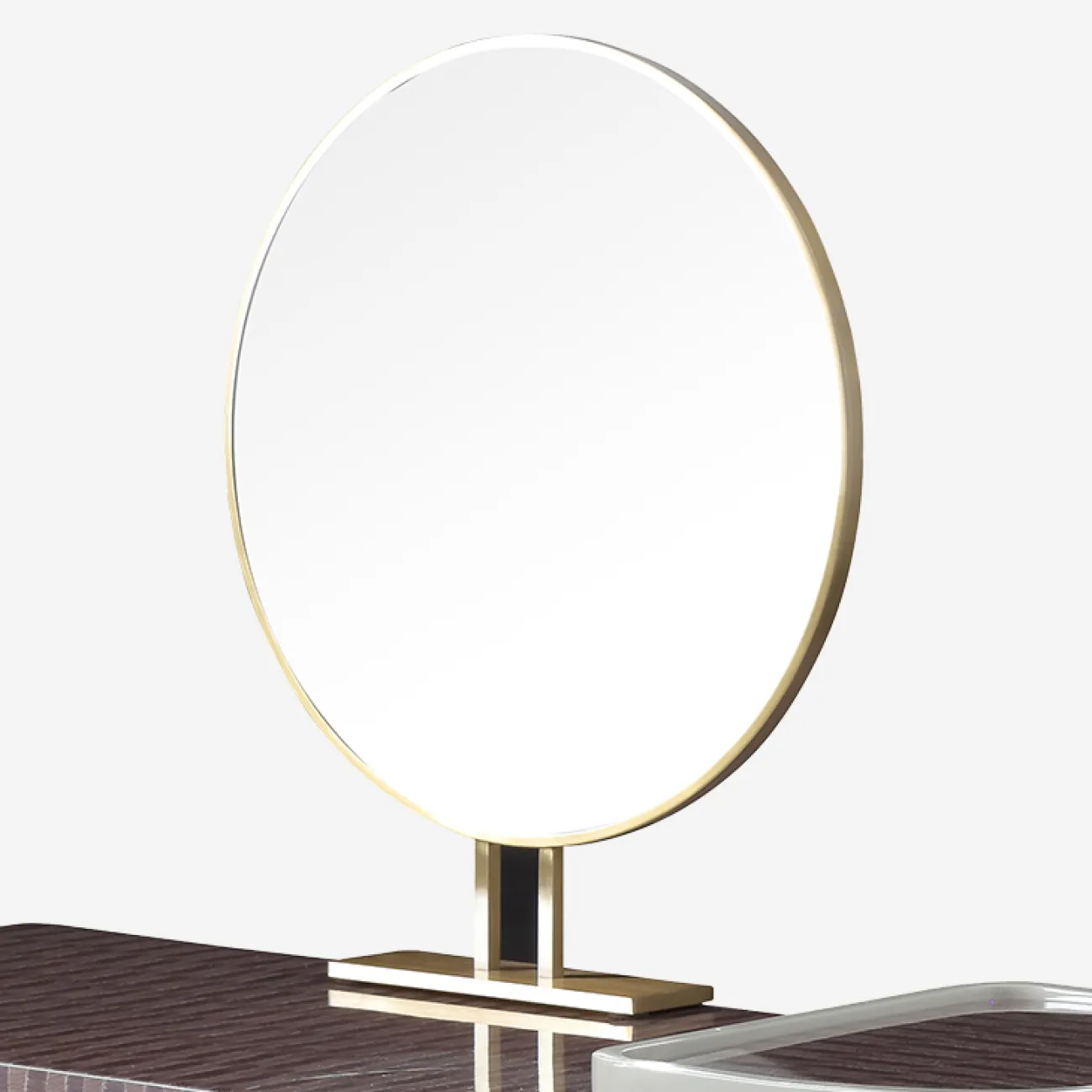 Элегантный туалетный столик с зеркалом MIVICA из дерева и шпона TS38804-32