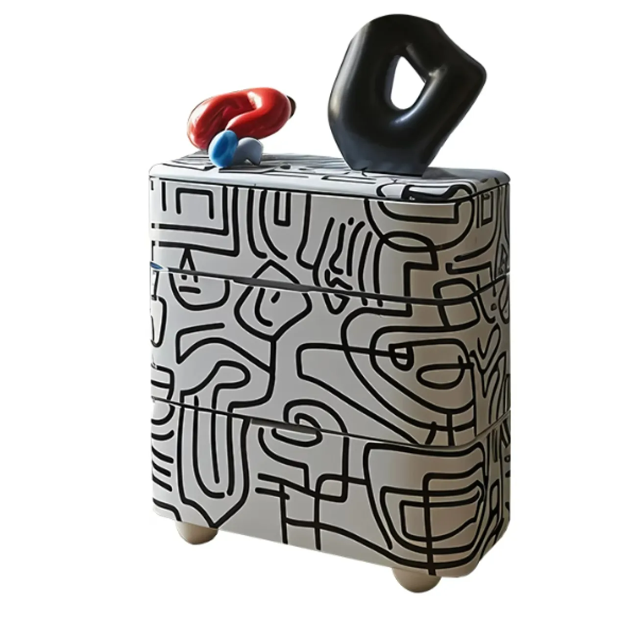 Дизайнерский комод MIVICA с ручной росписью KD38806-32 Дизайнерский комод MIVICA с ручной росписью KD38806-32