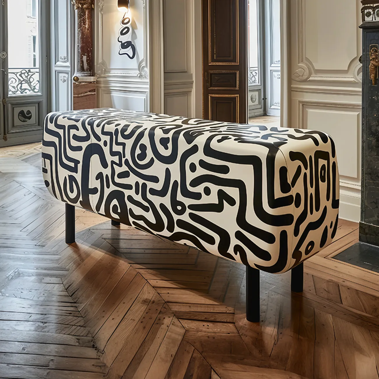 Дизайнерский комод MIVICA с ручной росписью KD38808-32