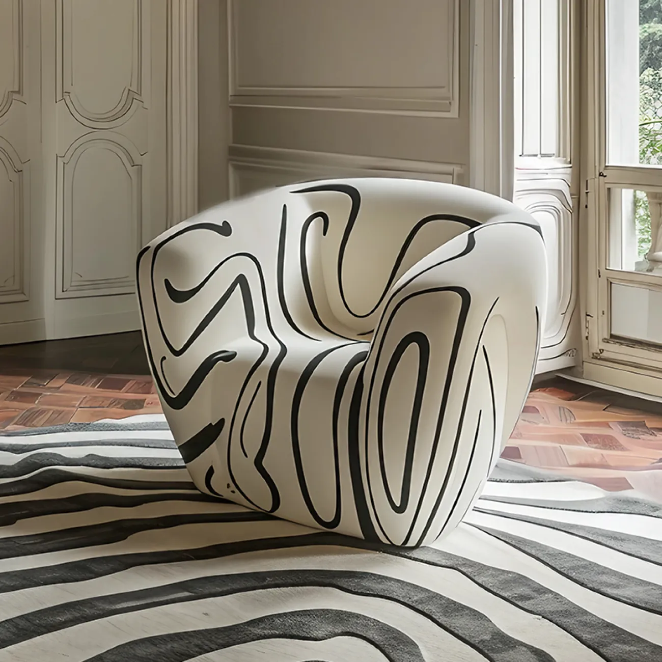 Креативное кресло MIVICA из дерева KR38814-32 Креативное кресло MIVICA из дерева KR38814-32