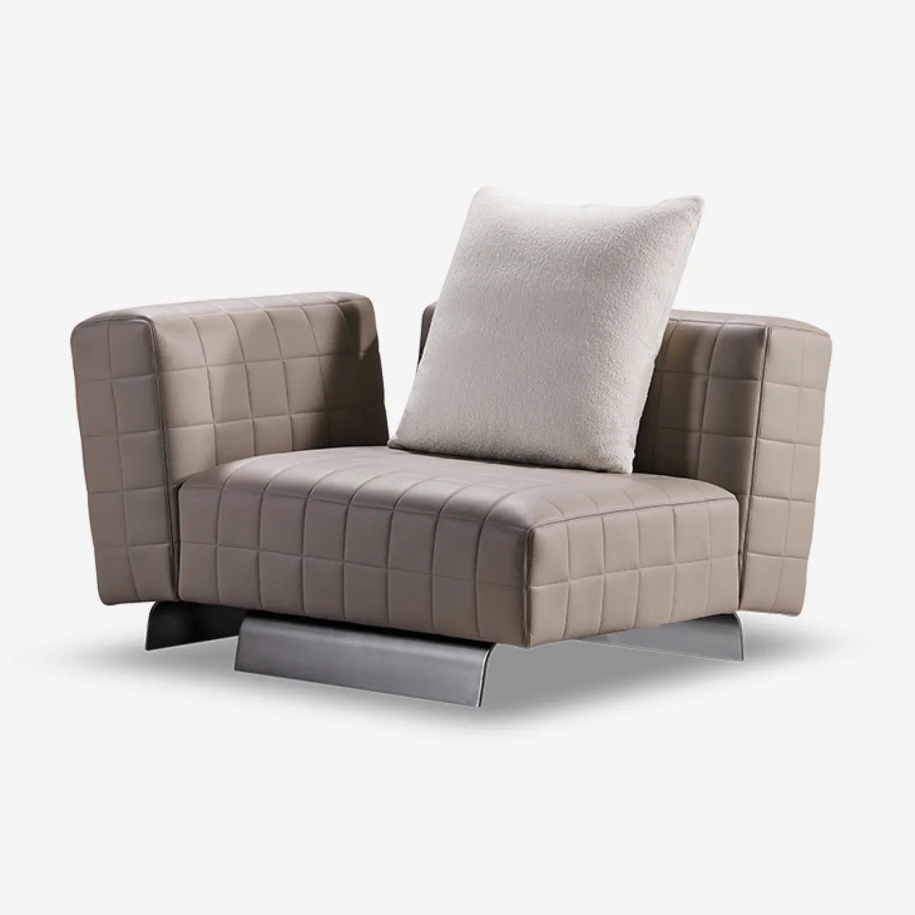 Кожаный одноместный диван MIVICA из березы DV38830-32