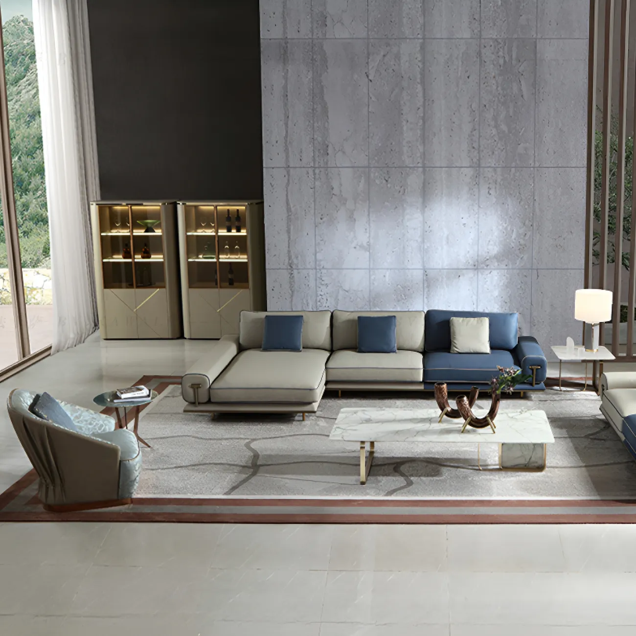 Роскошное кресло MIVICA  из искусственной кожи KR38839-32