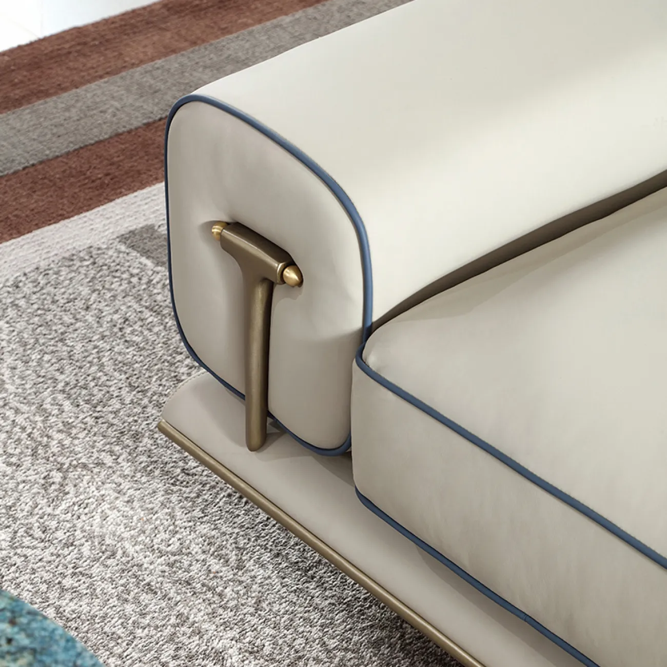 Роскошный угловой диван MIVICA из искусственной кожи DV38840-32 Роскошный угловой диван MIVICA из искусственной кожи DV38840-32