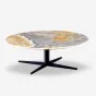 Круглый журнальный столик MIVICA со столешницей из мрамора JS38844-32