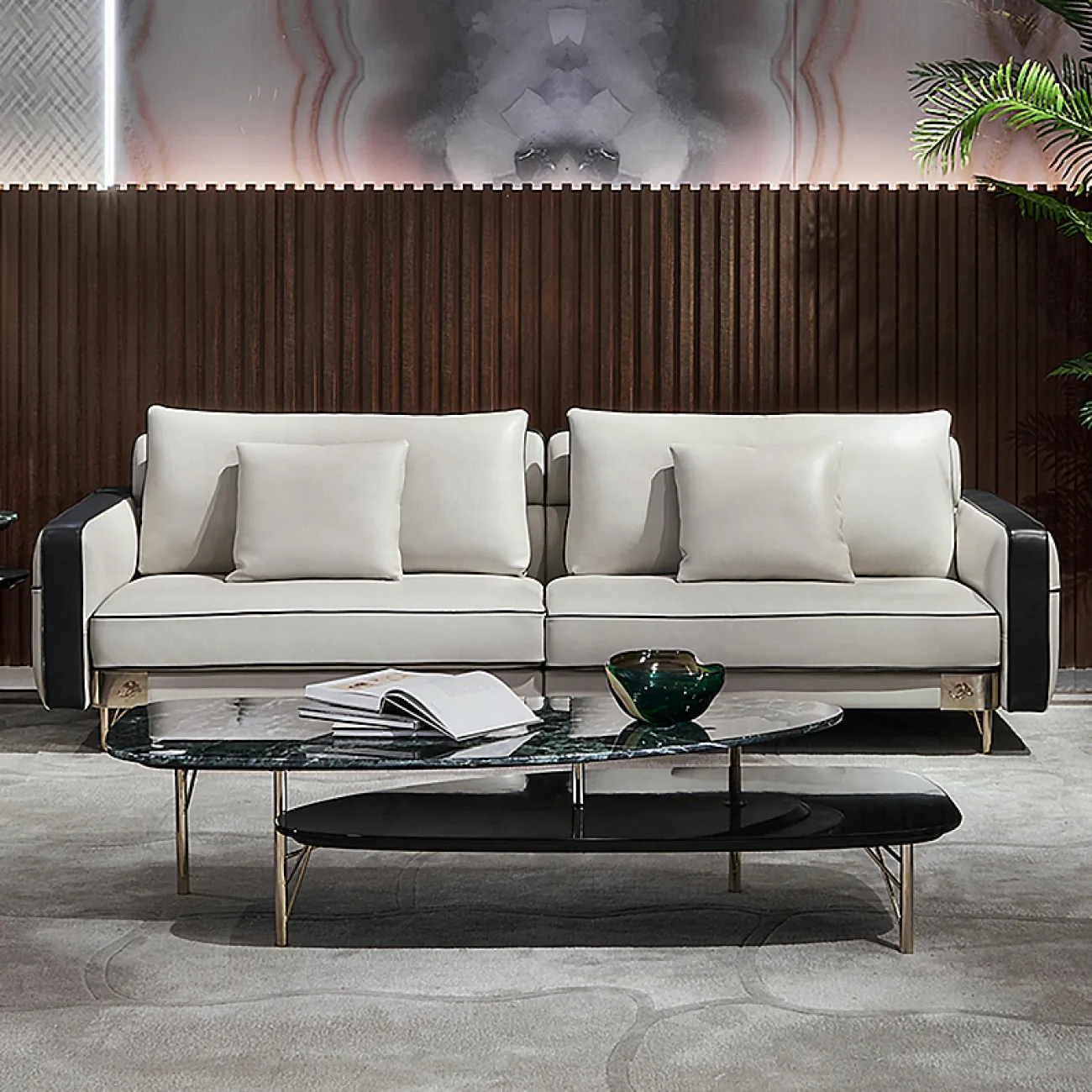 Роскошный диван MIVICA из натуральной воловьей кожи DV38846-32 Роскошный диван MIVICA из натуральной воловьей кожи DV38846-32