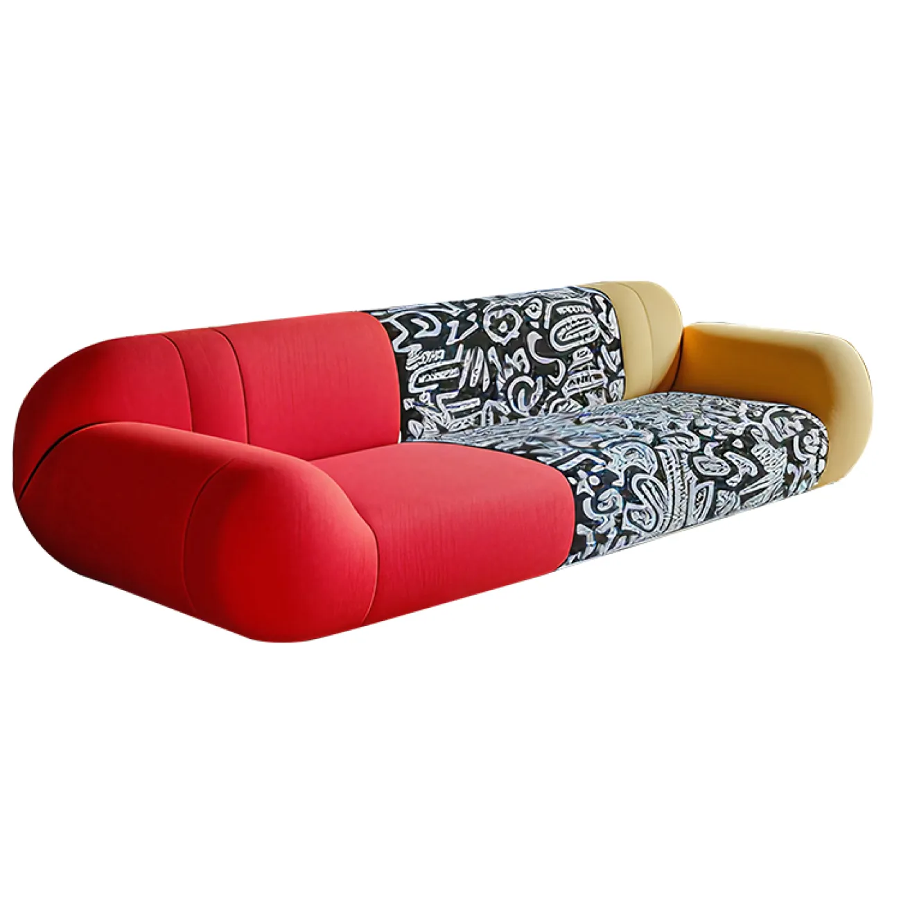Дизайнерский диван MIVICA с необычным принтом DV38852-32