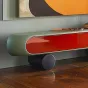 Оригинальная тумба под телевизор MIVICA из цельной древесины TB38863-32