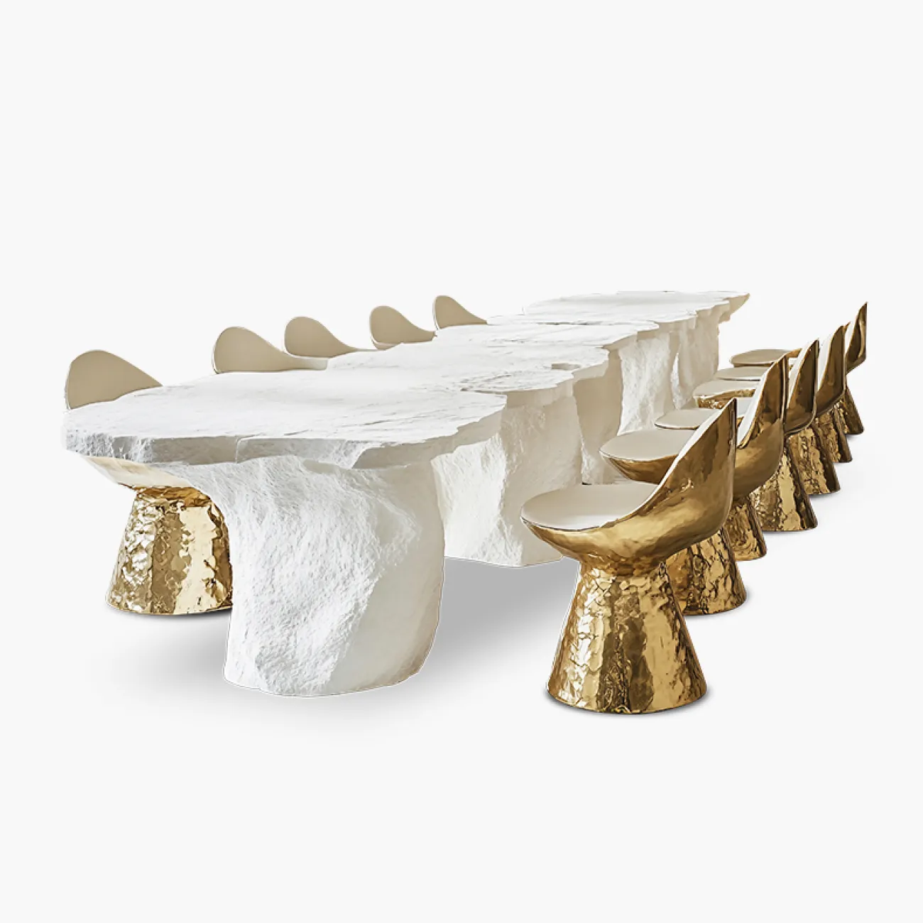 Необычный дизайнерский обеденный стол MIVICA из дерева OS38872-32