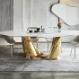 Роскошный обеденный стол MIVICA со столешницей из мрамора OS38874-32