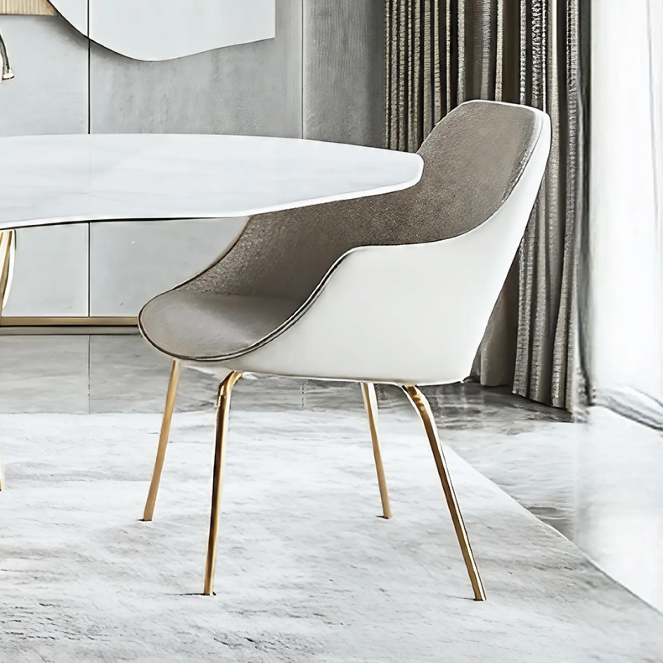 Стильный обеденный стул MIVICA обтянутый эко кожей ST38875-32