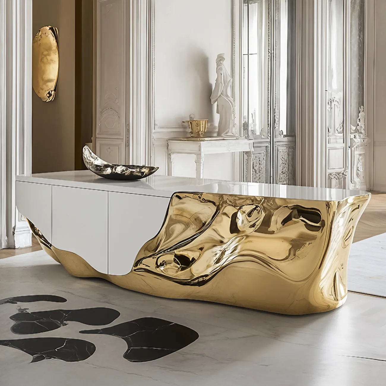 Роскошный комод MIVICA из дерева и нано покрытия KD38880-32